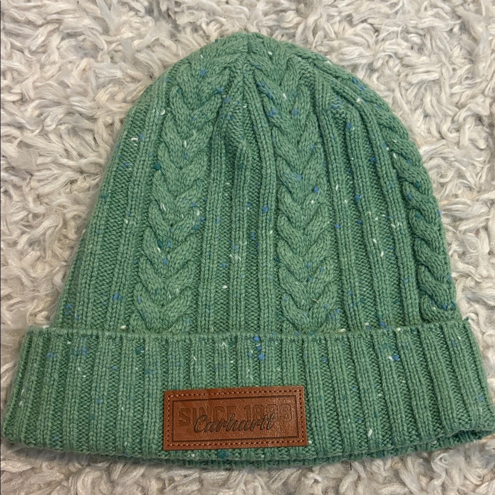 Carhartt Speckled Green Cable Knit Beanie